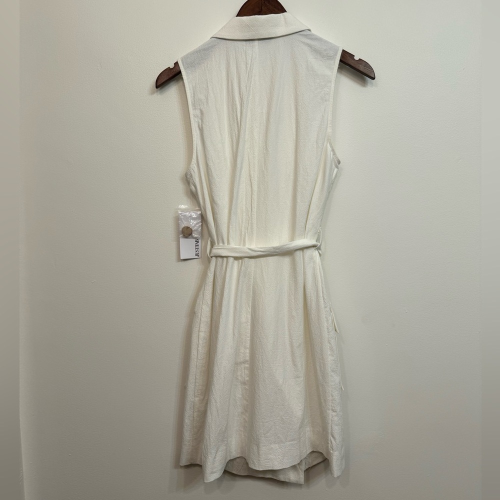 JustFab White Sleeveless Dress Small - Picture 4 of 5